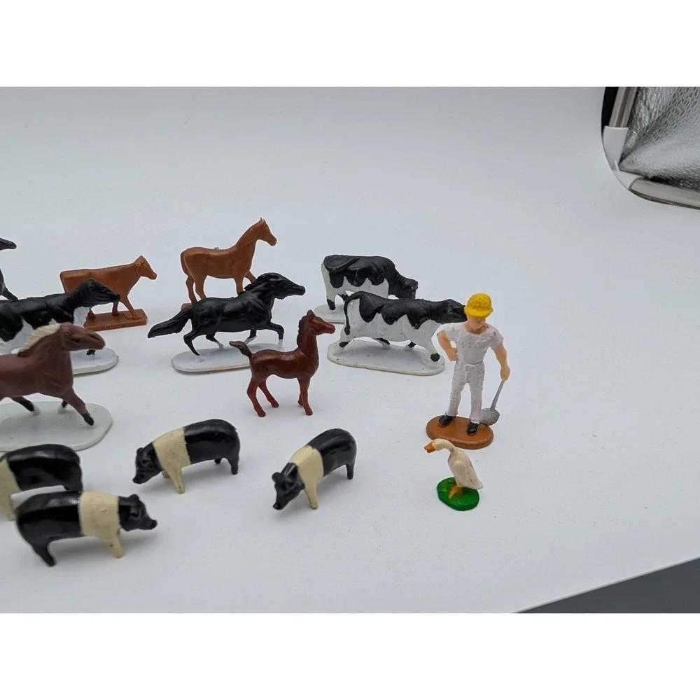 Micro Mini‎ Farm Animals Horse Cow Pig Chicken Lot